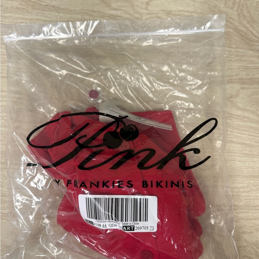 Pink x Frankie’s Bikinis Red Sweater - M - Picture 4 of 5